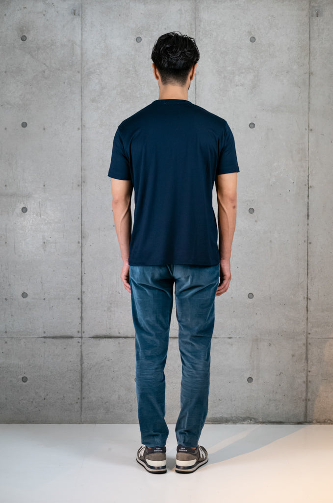 Short Sleeve Slim Fit Crew Neck T-shirt 3-Toryu (Dark Navy)