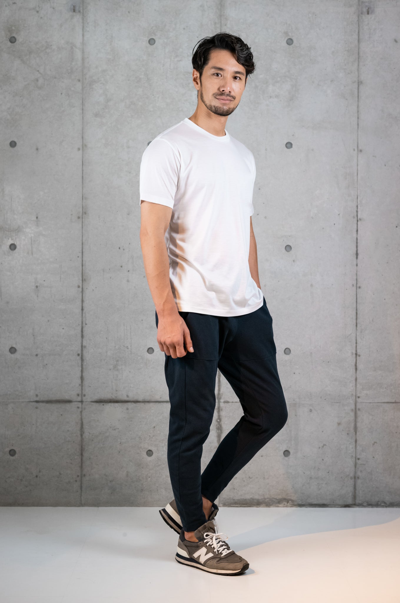 リヨセル スリムフィット クラウドTシャツ(White)