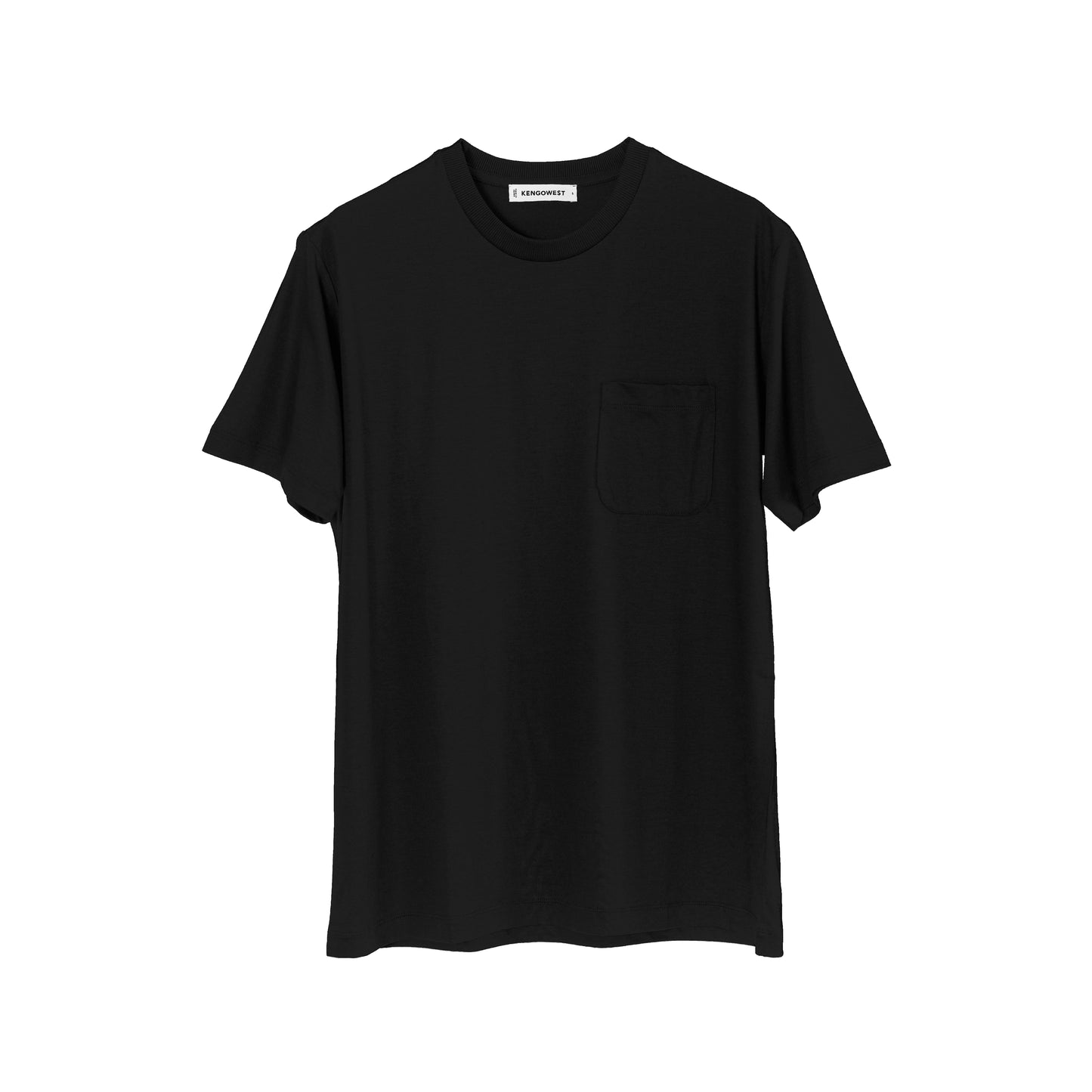 【ポケット付き】リヨセル スリムフィット クラウドTシャツ(Black)