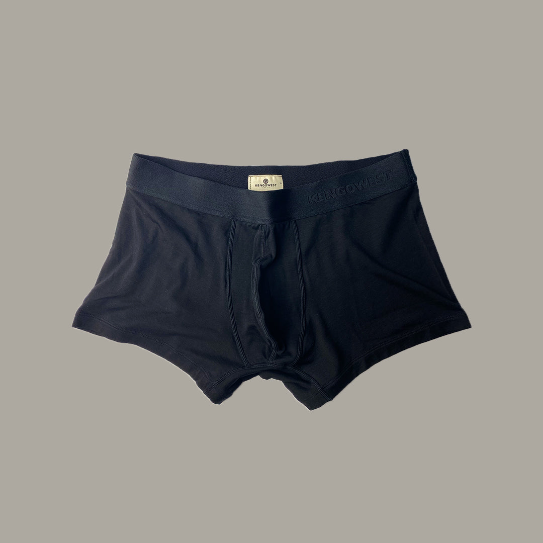 【前閉じタイプ】リヨセル クラウドボクサーパンツ (Black)